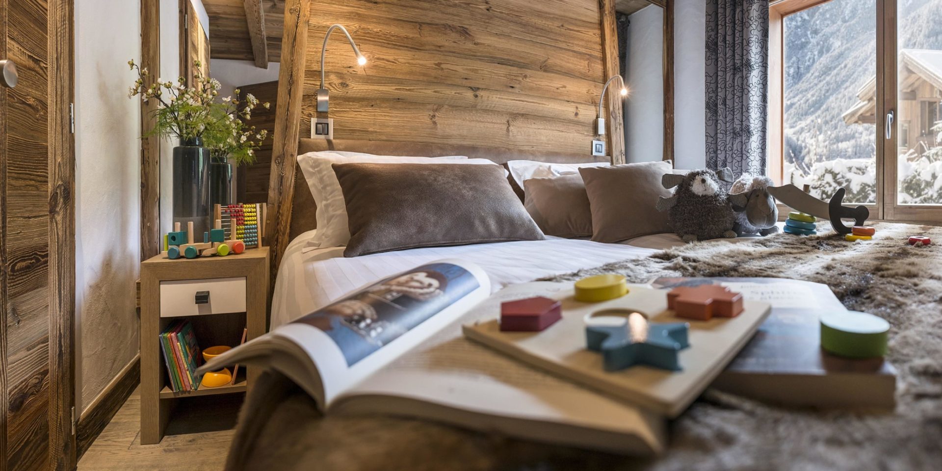 MGM Le Cristal de Jade Chamonix Mont Blanc Frankrijk wintersport skivakantie luxe bed kinderen speelgoed comfortabel gezin genieten