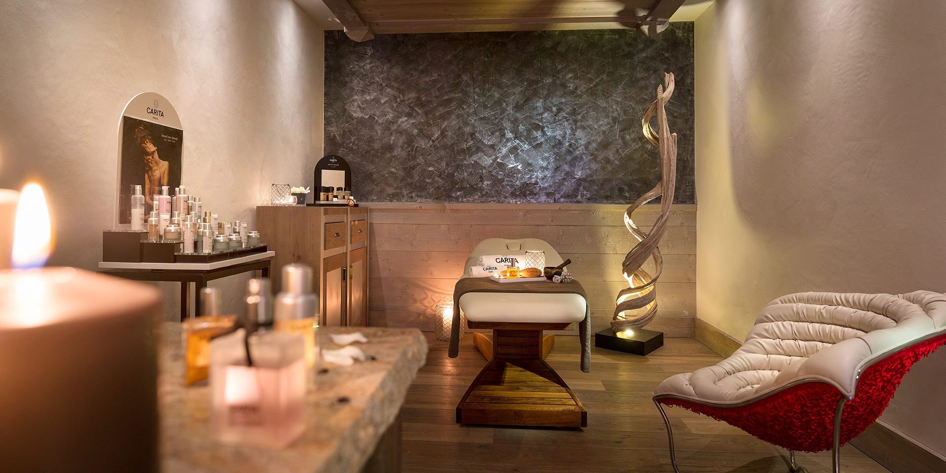 CGH Lodge Hemera La Rosiere Espace San Bernardo Frankrijk wintersport skivakantie luxe Spa wellness behandeling massage verzorging ontspannen Carita