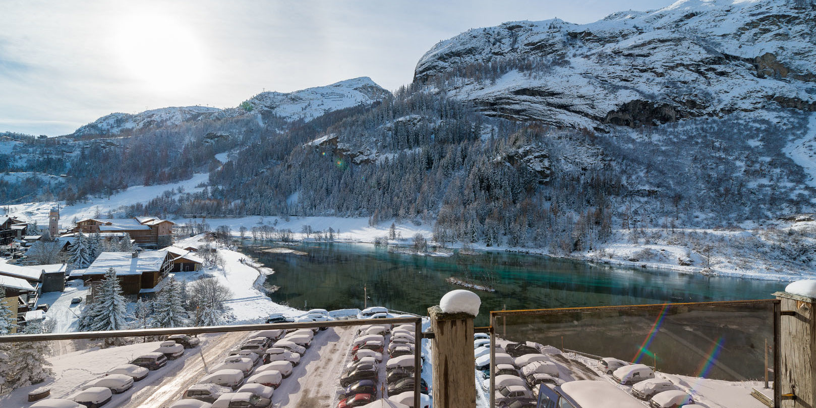 Chalet Quezac Tignes Tignes-Val d'Isere Frankrijk wintersport skivakantie luxe uitzicht sneeuw bergen meer dorp