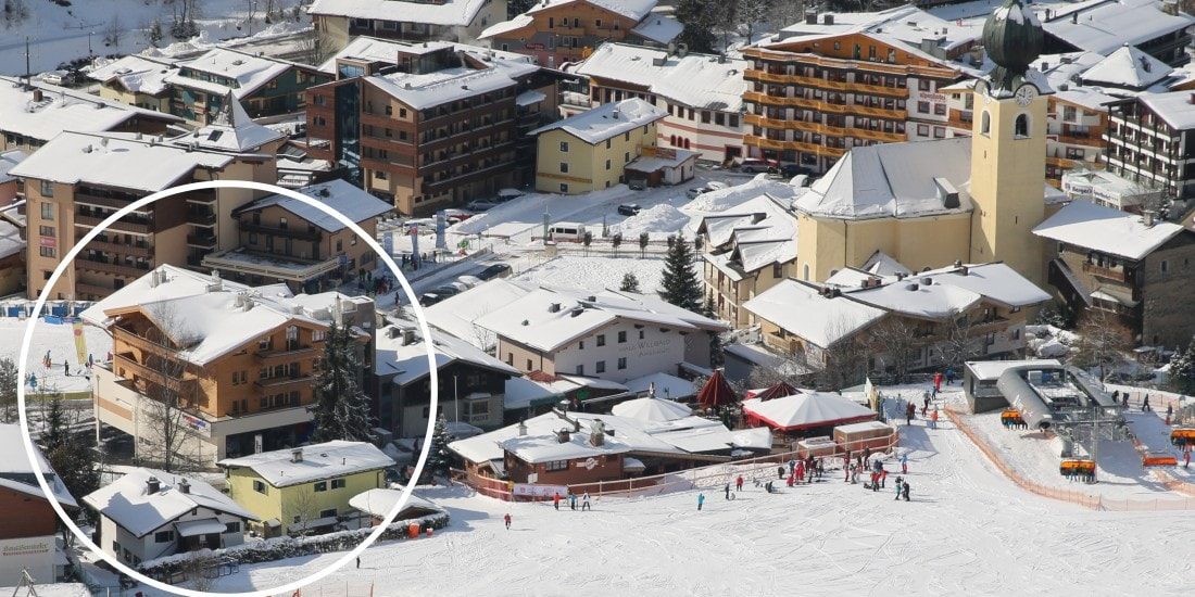 Bolodges Saalbach Skicircus Saalbach Hinterglemm Oostenrijk wintersport skivakantie luxe ligging appartement Penthouse Studio gondel skilift sneeuw