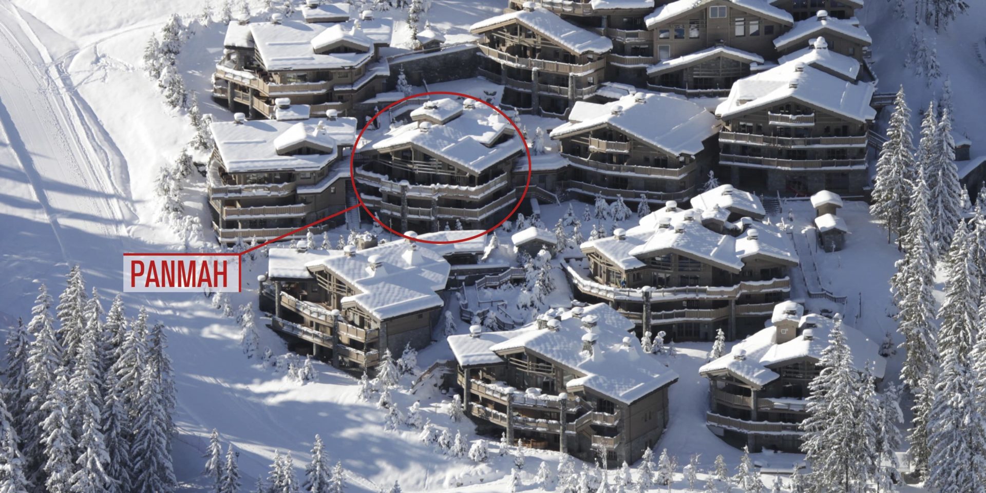 Le K2 Palace Suite-Chalet Panmah Courchevel Les 3 Vallees Frankrijk wintersport skivakantie luxe ligging chalet Panmah piste bomen sneeuw