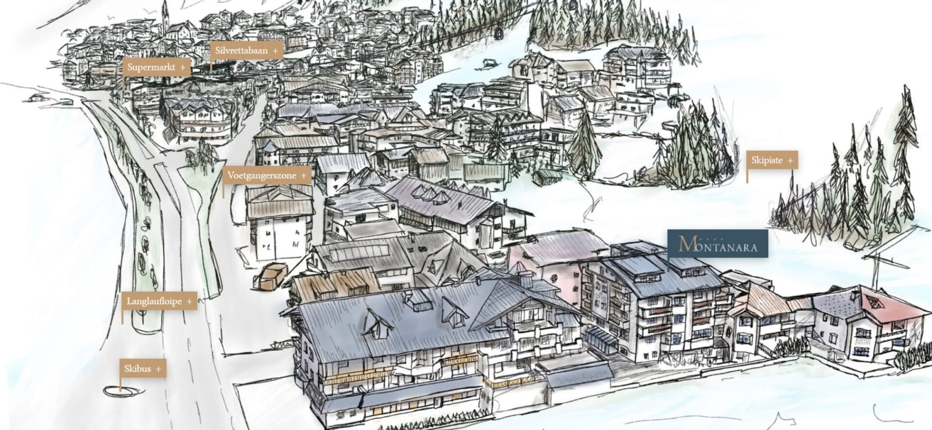 Hotel Montanara Ischgl Silvretta Arena Ischgl-Samnaun Oostenrijk plattegrond